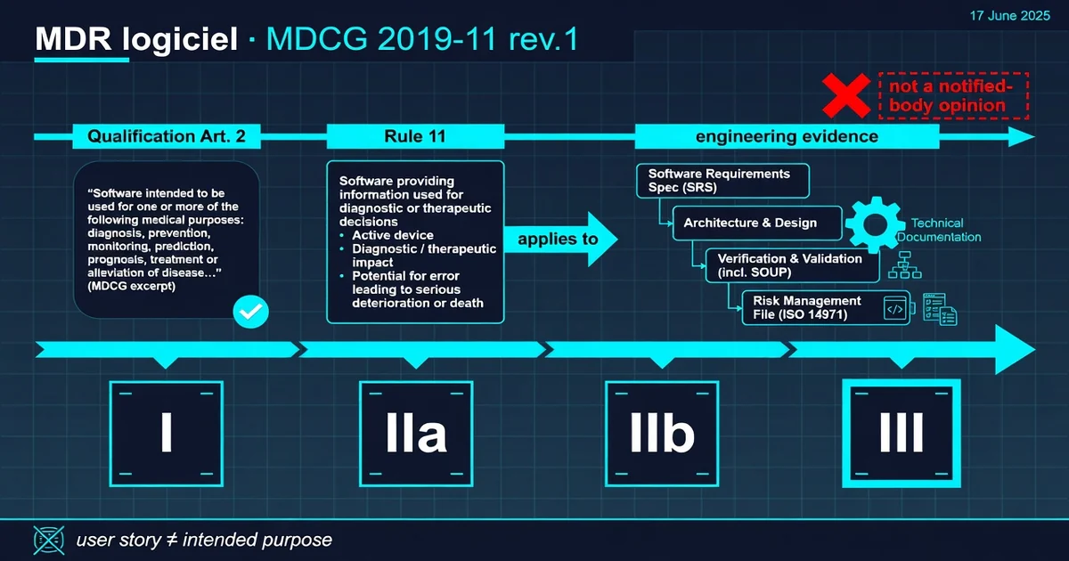 Healthcare software and MDR: qualification, rule 11 and engineering evidence