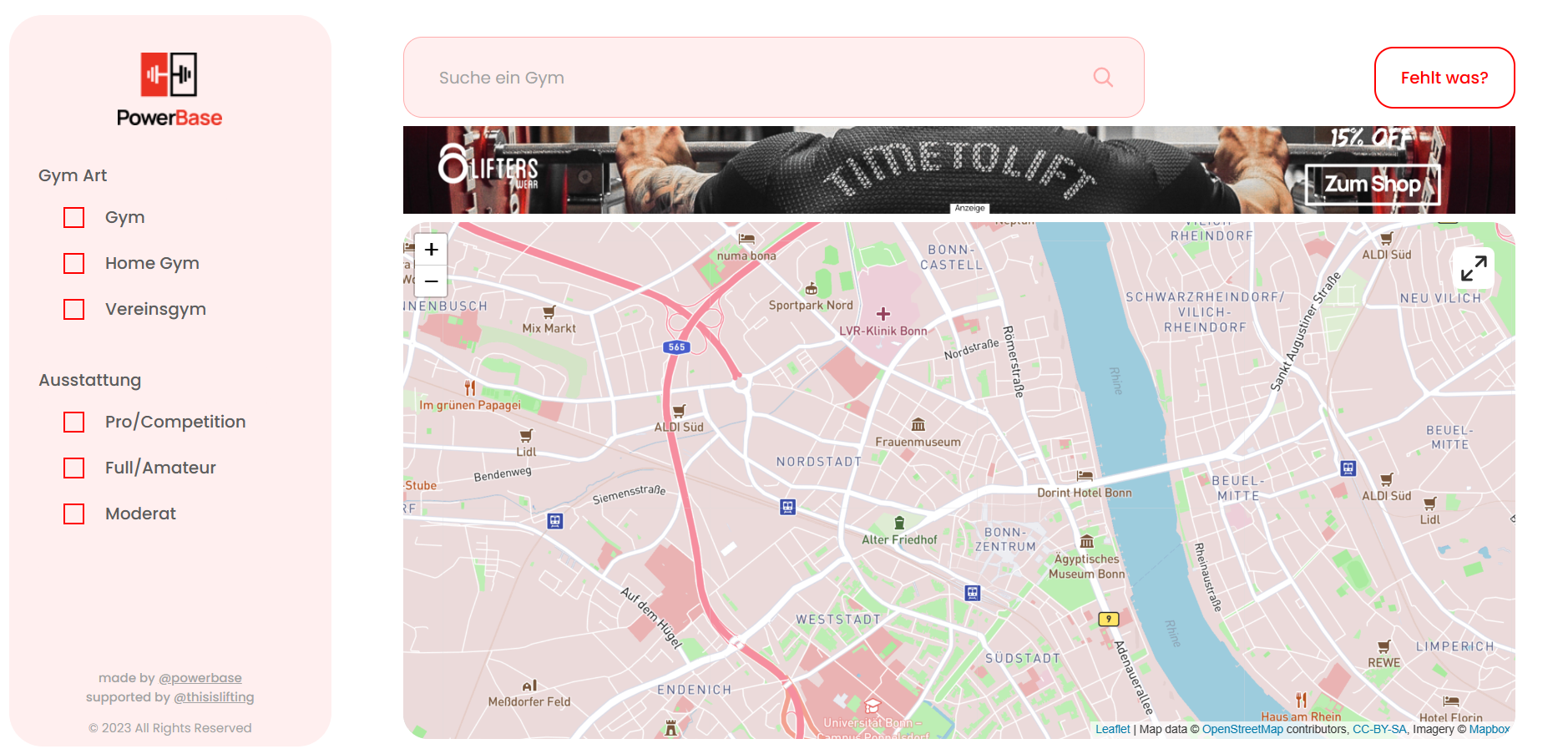 Power Base Gyms - Gym Finder Map Application